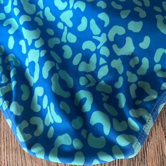 Boden Kids Long Sleeve Rash Guard Swimsuit Blue Print Size 4–5 - Picture 4 of 4